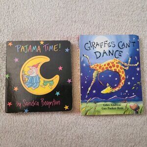5/$20 Pajama Time and Giraffes Can't Dance Hardcover Two Book Bundle